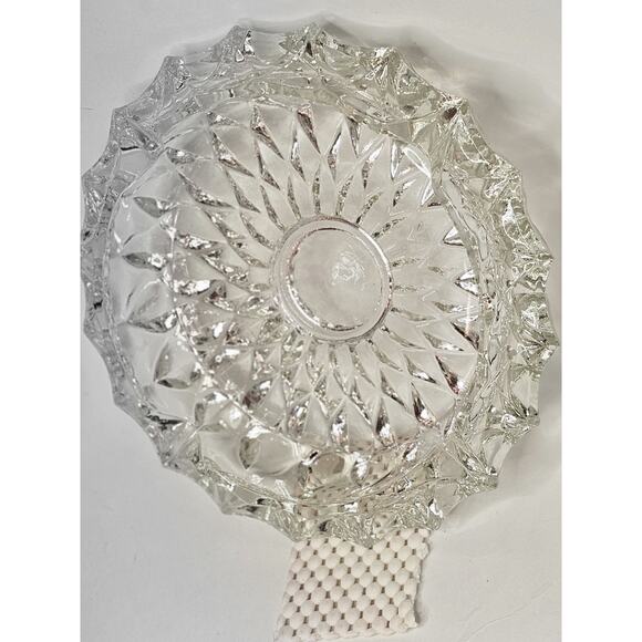 VTG Lead Crystal Ashtray Heavy Decorative Glass Cigarette Cigar 4 Seats - Picture 2 of 5